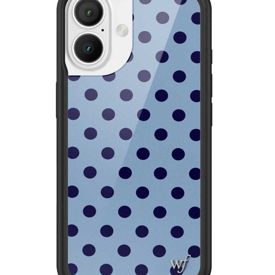 Wildflower iPhone case 16 Polka Dot | Blue and Navy Blue Cute