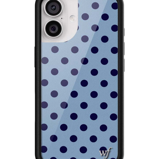 Wildflower iPhone case 17 Polka Dot | Blue and Navy Blue Cute