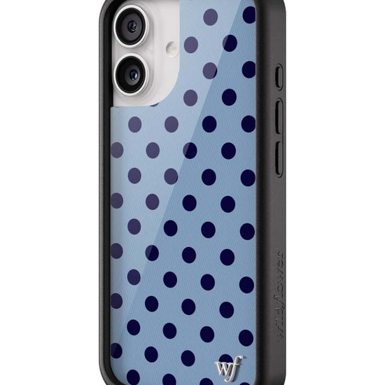 Wildflower iPhone case 17 Polka Dot | Blue and Navy Blue Cute