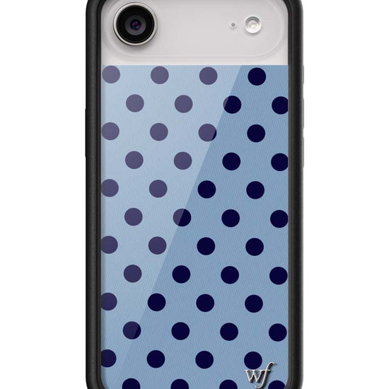 Wildflower iPhone case 17 Air Polka Dot | Blue and Navy Blue Cute