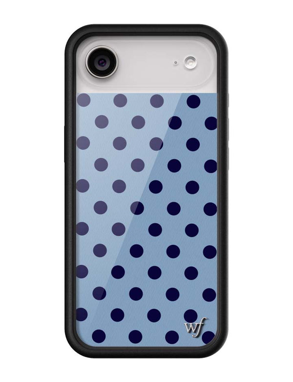 Wildflower iPhone case 17 Air Polka Dot | Blue and Navy Blue Cute