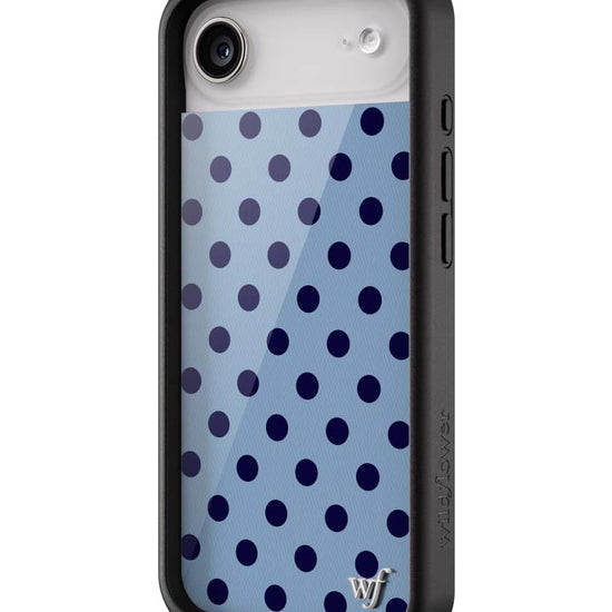 Wildflower iPhone case 17 Air Polka Dot | Blue and Navy Blue Cute