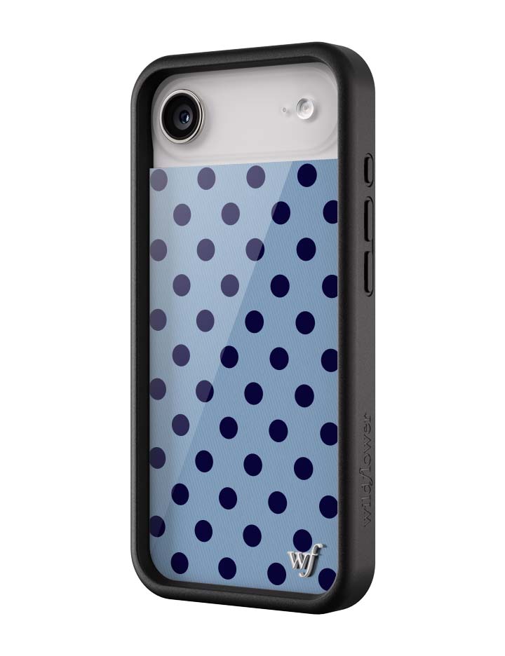 Wildflower iPhone case 17 Air Polka Dot | Blue and Navy Blue Cute