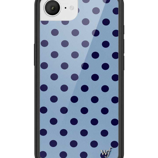 Wildflower iPhone case 17e Polka Dot | Blue and Navy Blue Cute