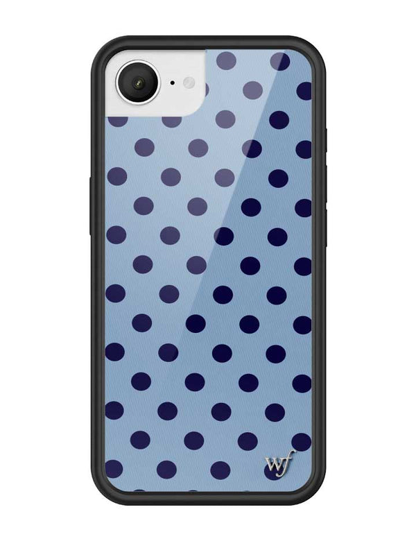 Wildflower iPhone case 17e Polka Dot | Blue and Navy Blue Cute