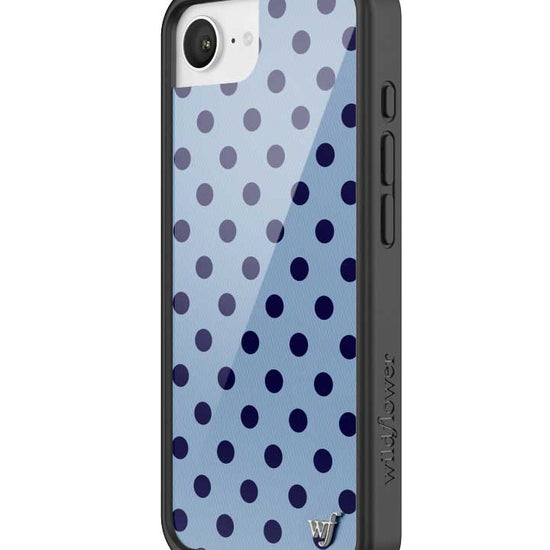 Wildflower iPhone case 17e Polka Dot | Blue and Navy Blue Cute