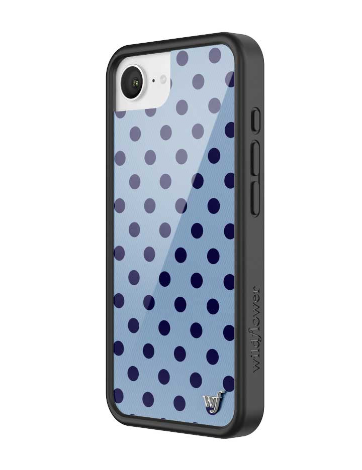 Wildflower iPhone case 17e Polka Dot | Blue and Navy Blue Cute