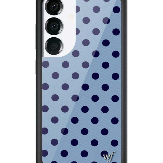 Wildflower Galaxy S25 case Polka Dot Blue and Navy Blue Cute
