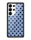 Wildflower Galaxy S25 case Ultra Polka Dot Blue and Navy Blue Cute