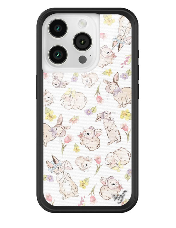 Wildflower Bunnies In Bonnets iPhone 15 Pro Case