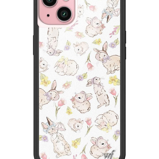 wildflower bunnies in bonnets iphone 15plus case