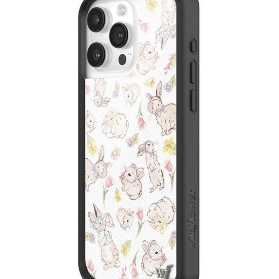 wildflower bunnies in bonnets iphone 15promax case