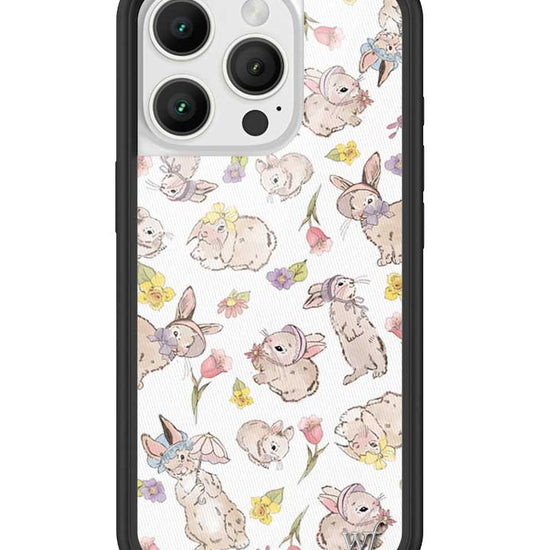 Wildflower Bunnies In Bonnets iPhone 16 Pro Case