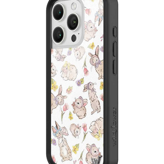 Wildflower Bunnies In Bonnets iPhone 16 Pro Case