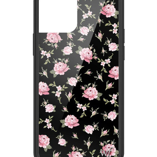 Wildflower Black And Pink Floral iPhone 12 Pro Case