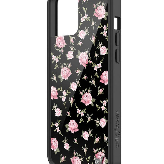 Wildflower Black And Pink Floral iPhone 12 Pro Max Case