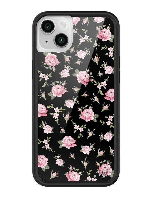 Wildflower Black And Pink Floral iPhone 14 Case
