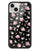 wildflower black and pink floral iphone 14plus case