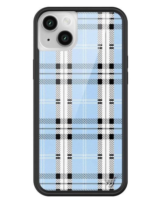 wildflower plaid iphone 14plus | blue