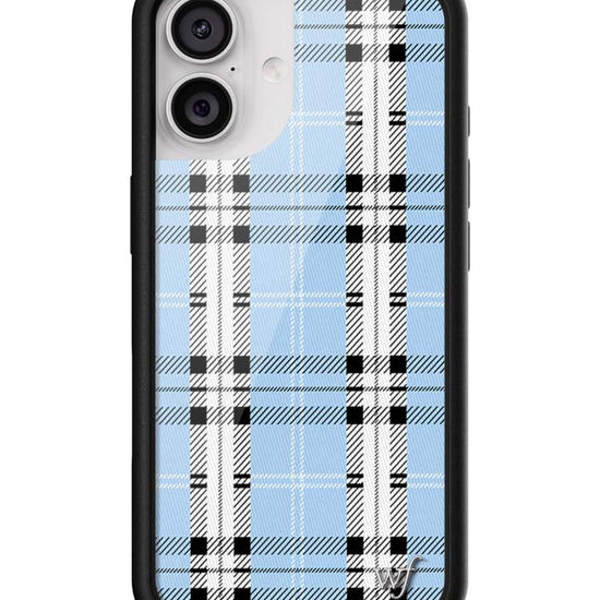 Wildflower iPhone case 17 Plaid Blue Cute