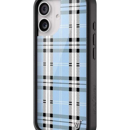 Wildflower iPhone case 17 Plaid Blue Cute