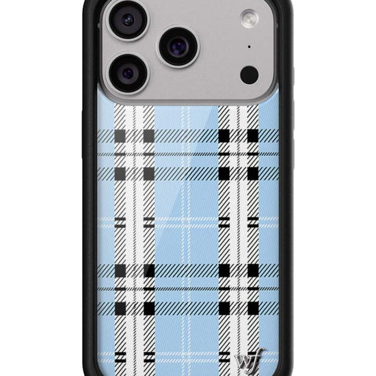 Wildflower iPhone case 17 Pro Plaid Blue Cute