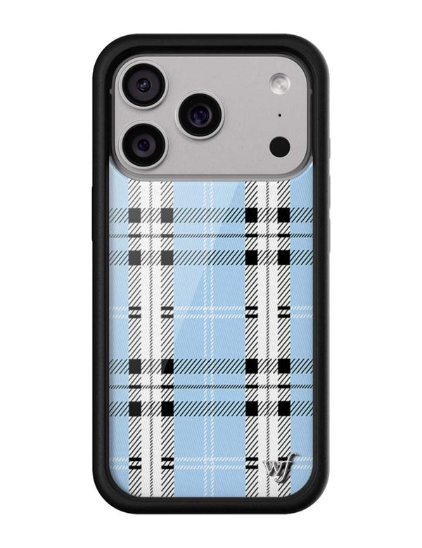 Wildflower iPhone case 17 Pro Plaid Blue Cute