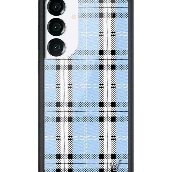 Wildflower Galaxy S25 case Plus Plaid Blue Cute