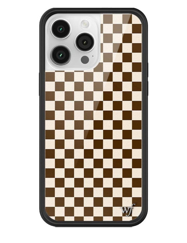 Wildflower Checkers | Brown iPhone 14 Pro Max Case