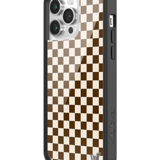 wildflower checkers iphone 14promax|brown