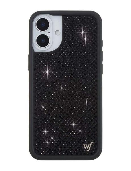 Wildflower iPhone case 17 Pro Max Rhinestone Black Cute Wildflower iPhone case 17 Pro Max Rhinestone Black Cute