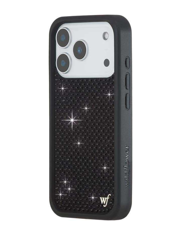 Rhinestone | BlackiPhone 17 Pro Case – Wildflower Cases