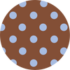 Brown and Blue Polka Dot