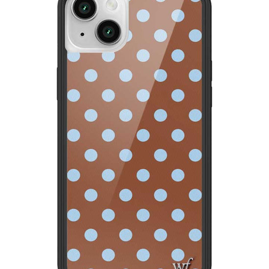 Wildflower iPhone case 13 Polka Dot Brown Blue Cute