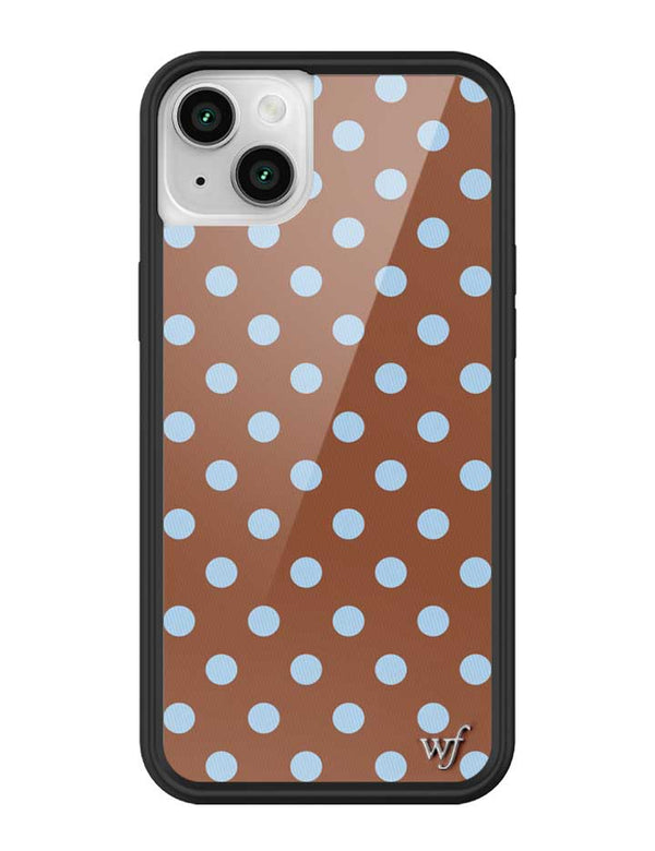 Wildflower iPhone case 13 Polka Dot Brown Blue Cute