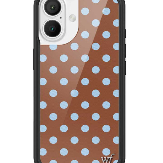 Wildflower iPhone case 16 Polka Dot Brown Blue Cute