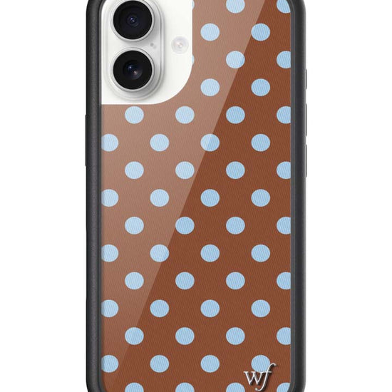 Wildflower iPhone case 17 Polka Dot Brown Blue Cute