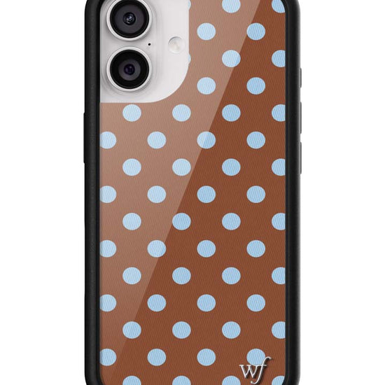 Wildflower iPhone case 17 Polka Dot Brown Blue Cute