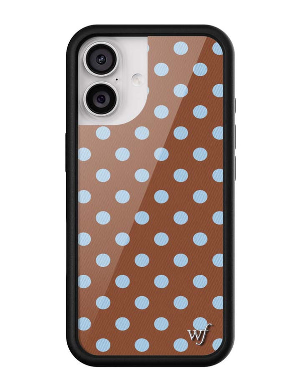 Wildflower iPhone case 17 Polka Dot Brown Blue Cute