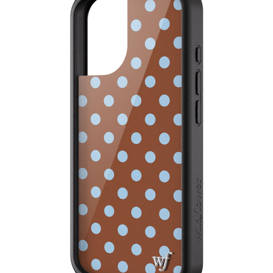 Wildflower iPhone case 17 Polka Dot Brown Blue Cute