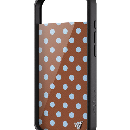 Polka Dot | Brown and Blue iPhone Case