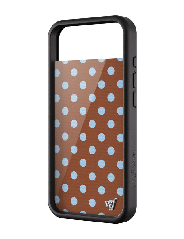 Wildflower iPhone case Air Polka Dot Brown Blue Cute