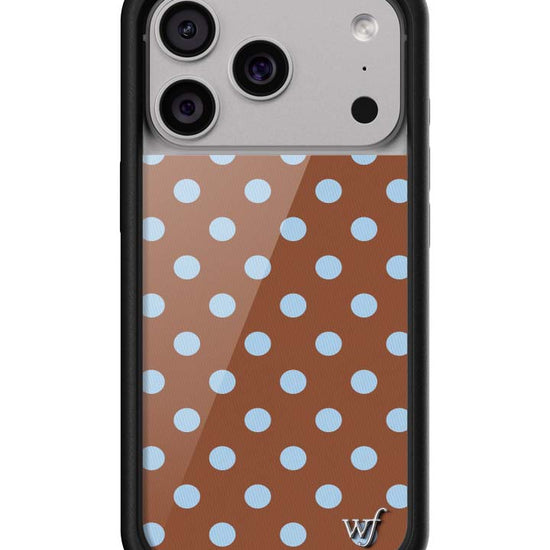 Wildflower iPhone case 17 Pro Polka Dot Brown Blue Cute