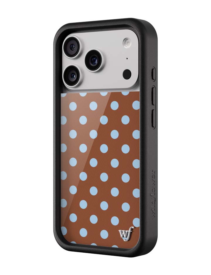 iPhone 17 Pro CasePolka Dot | Brown and Blue