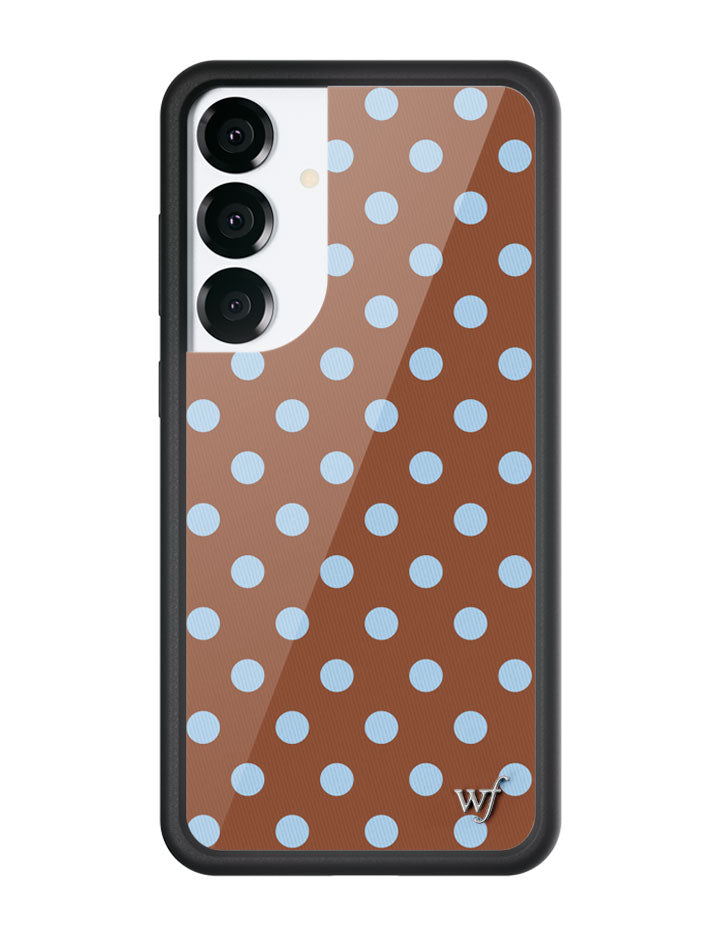 Polka Dot Galaxy S25 case | Brown and Blue Galaxy S25 Plus Polka Dot Galaxy S25 case | Brown and Blue Galaxy S25 Plus