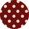 Burgundy and Cream Polka Dot