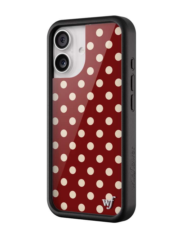iPhone 17 Case Polka Dot | Burgundy and Cream - Thumbnail 3