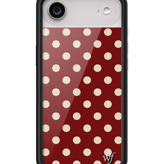Wildflower iPhone case 17 Air Polka Dot Burgundy and Cream Cute