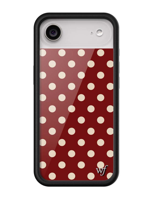 Wildflower iPhone case 17 Air Polka Dot Burgundy and Cream Cute