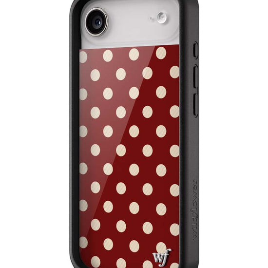 Wildflower iPhone case 17 Air Polka Dot Burgundy and Cream Cute